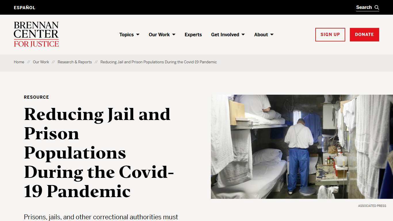 Reducing Jail and Prison Populations During the Covid-19 Pandemic | Brennan Center for Justice